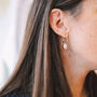 Manhattan Gold Plated And Moonstone Gemstone Earrings, thumbnail 2 of 5