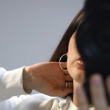 Sterling Silver 40mm Hoop Earrings, 3 of 9