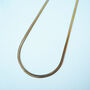 Gold Flat Snake Necklace – 18 K Gold Plated Waterproof Chain, thumbnail 6 of 8