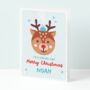 Personalised Reindeer Christmas Card For Son, thumbnail 1 of 5