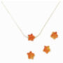 Amber Coloured Carnelian Star Silver Or Gold Necklace, thumbnail 3 of 4