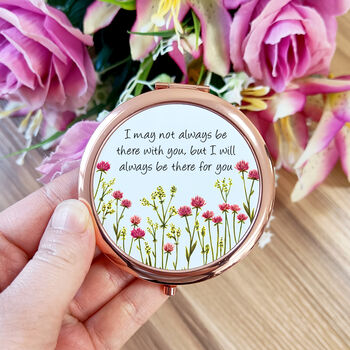 Personalised Floral Friendship Compact Mirror, 3 of 8