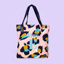 'Mrs' Pink Leopard Print Tote Bag, thumbnail 1 of 2