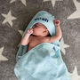 Personalised Hooded Baby Towel Wrap, thumbnail 1 of 9
