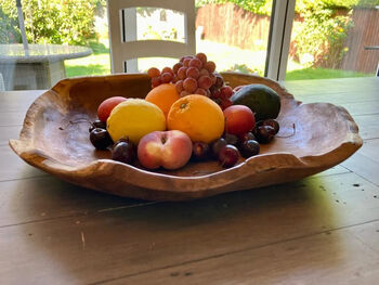 Huge 50cm Wooden Fruit Bowl Handcrafted Teak Root, 2 of 5