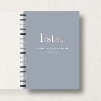 Personalised 'Lists' Journal Or Notebook, 7 of 10