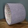 Wilma Columbine Purple Tweed Floral Lined Lampshades, thumbnail 3 of 7