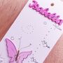 Personalised Pink Butterflies Height Chart, thumbnail 5 of 6