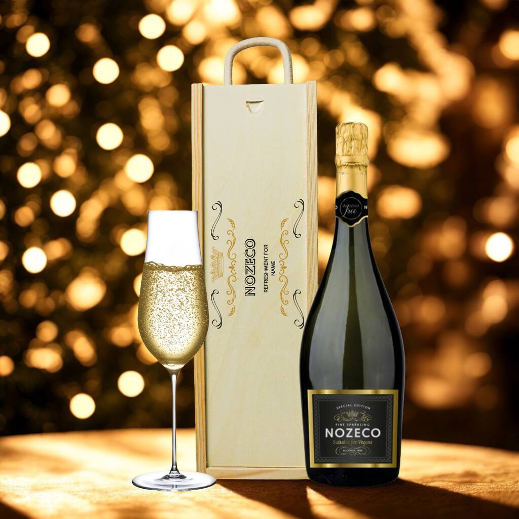 Personalised Nozeco Gift Box – Alcohol Free Prosecco Gift For Birthdays, Anniversaries And Weddings, 1 of 3