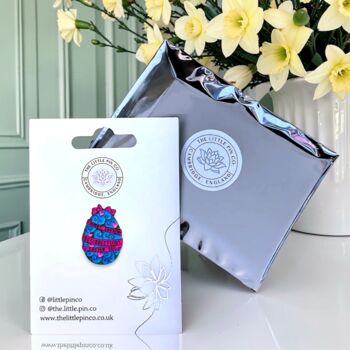 Happy Easter Resurrection Egg Enamel Pin, 2 of 8