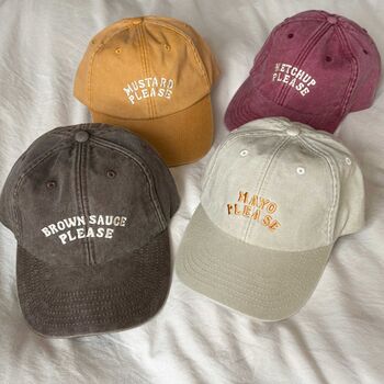 Ketchup Please Embroidered Slogan Cap, 2 of 2
