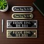Please Ring The Bell Metal Door Sign Art Deco Or Modern, thumbnail 6 of 6