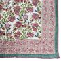 Turquoise, Pink And Burgundy Floral Indian Block Printed Cotton Bed Quilt, thumbnail 9 of 9