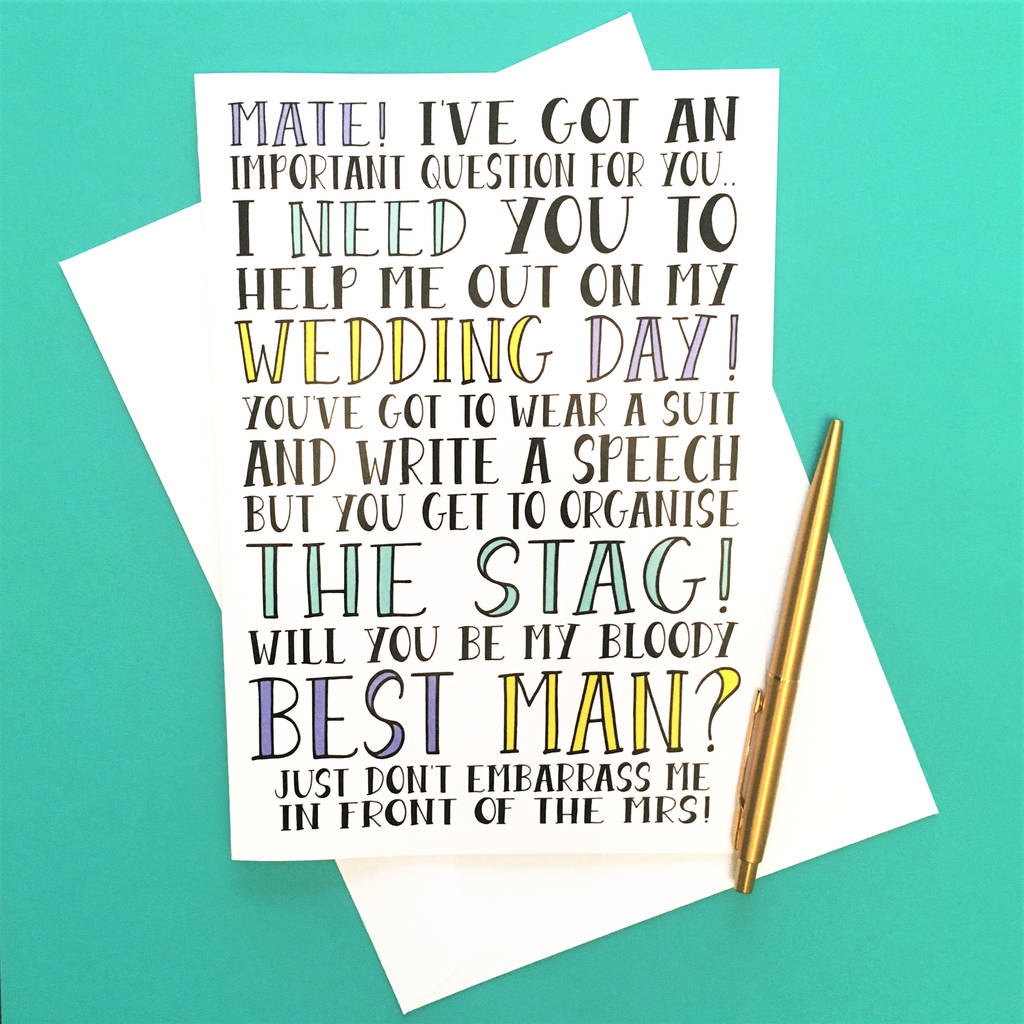 Will You Be My Best Man Ideas