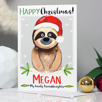 Personalised Sloth Relation Christmas Card, 7 of 10
