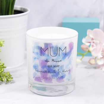 'Mum' Mother's Day Luxury Scented Glass Candle, 8 of 9