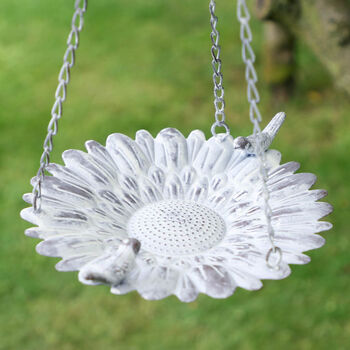 Personalised Vintage Floral Hanging Garden Bird Dish, 3 of 7