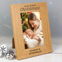 Our First Christmas Oak Finish Photo Frame, thumbnail 3 of 4