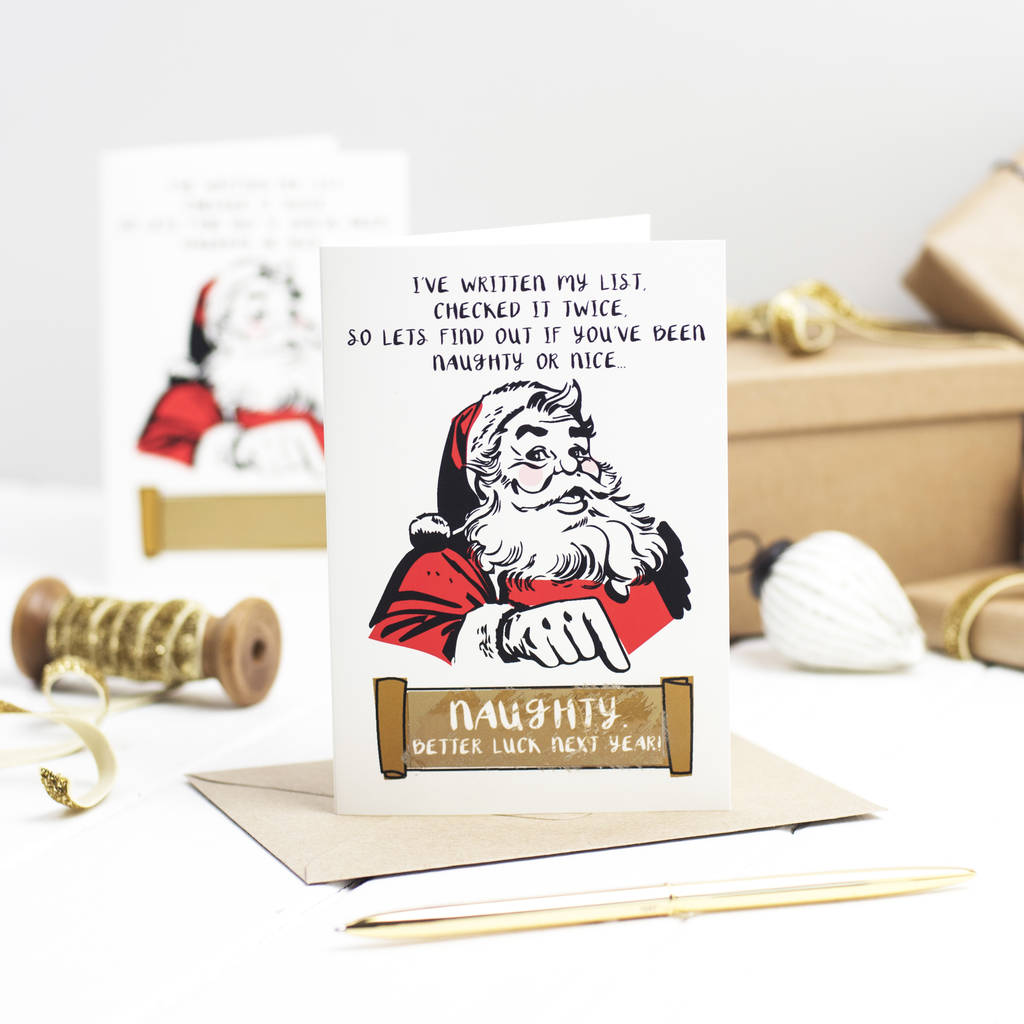 Santa Christmas Scratch Card By Studio Thirty Two | notonthehighstreet.com