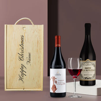 Personalised Amarone And Barolo Red Wine Gift Set, 2 of 7