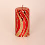 Red Gold Spiral Candles By G Decor, thumbnail 4 of 5