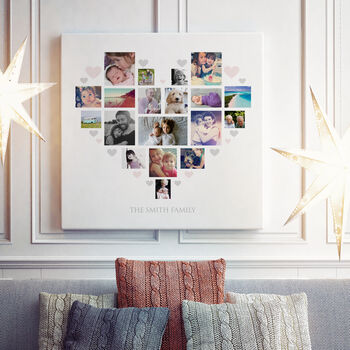 Personalised Heart Family Photo Collage, 2 of 8