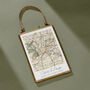 Personalised Vintage Map Picture With Hand Stitched Star, thumbnail 4 of 6
