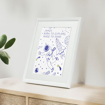 Personalised Space Children’s Nursery Framed Print, 7 of 10