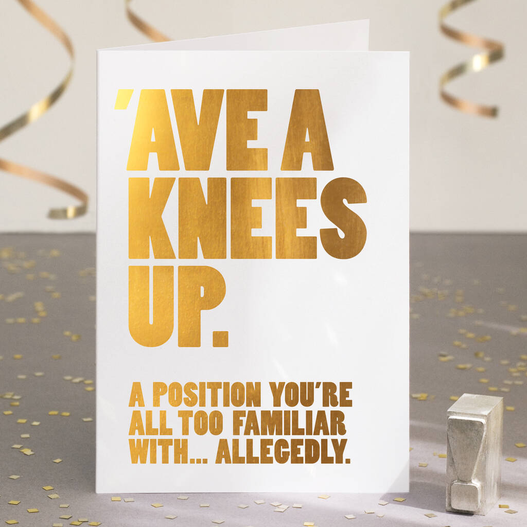 Funny Birthday Or Congratulations Card In Gold Foil, 1 of 3