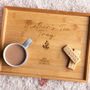 Personalised Engraved Mother's Bamboo Tea Break Tray, thumbnail 1 of 4