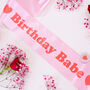 Hearts Birthday Babe Fun Party Sash, thumbnail 2 of 2