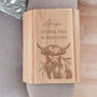 Personalised Highland Cow Wooden Sofa Tray, thumbnail 3 of 6