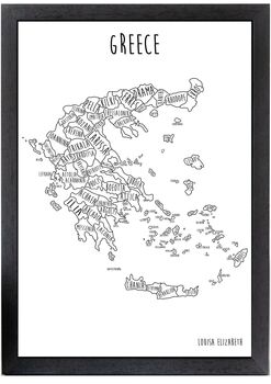 Greece Map Print, 2 of 3