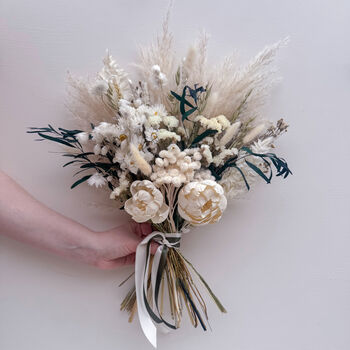 Pampas Grass Wedding Flowers With Eucalyptus, 7 of 7