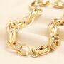Stainless Steel Dual Link Chain Necklace In Gold, thumbnail 1 of 4