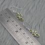 Peridot Sterling Silver Drop Earrings: August Birthstone, thumbnail 2 of 9