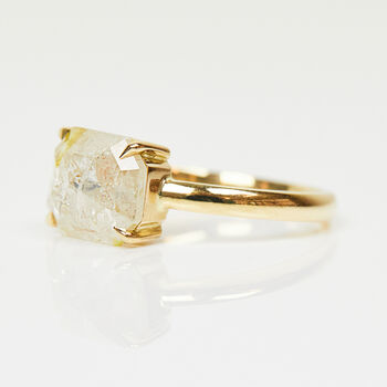 One Of A Kind Organic Yellow And White Natural Diamond, 3 of 5