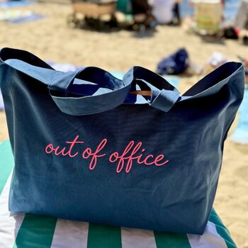 Personalised Neon Slogan Oversized Everyday Tote Bag, 6 of 7