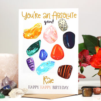 Personalised Gemstones Birthday Card, 3 of 9
