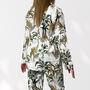 Giraffe And Leopard Print 100% Cotton Ladies Pyjamas In White, thumbnail 6 of 10