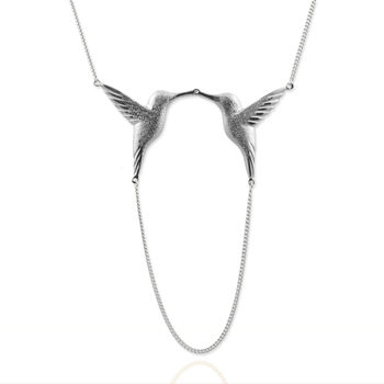 Personalised Twin Hummingbird Necklace, 5 of 10