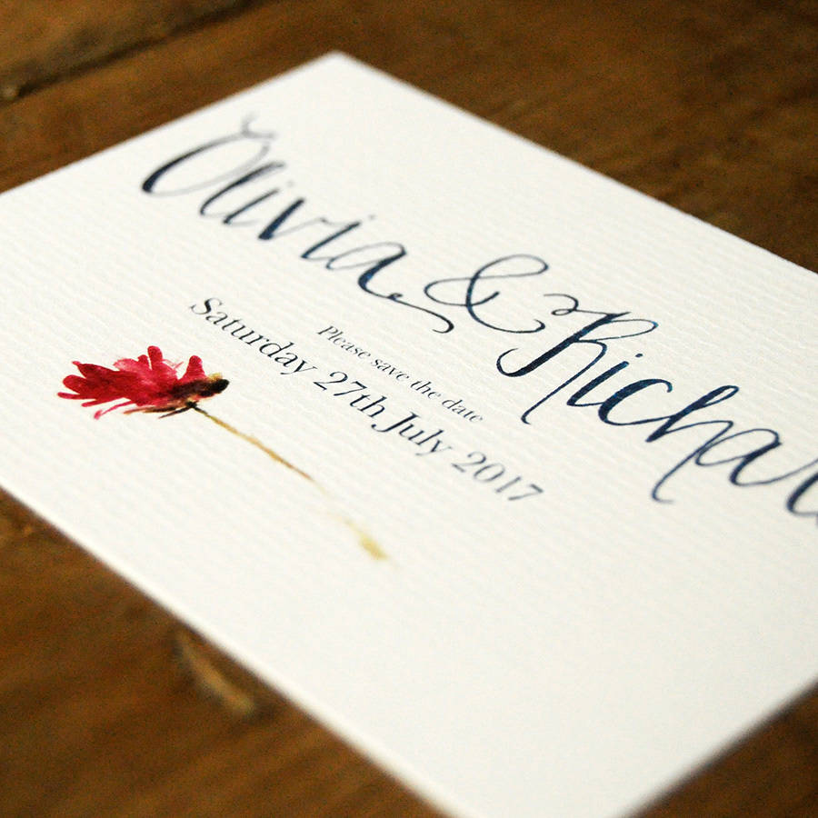 date card hand lettered magnet invitations invitation cards notonthehighstreet place feelgoodinvites stationery feel
