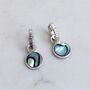 The Circle Abalone Shell Earrings, Silver, thumbnail 1 of 7