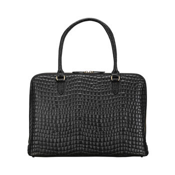 Ladies Leather Macbook Briefcase 'Fiorella Croco', 5 of 11