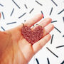 Glitter Heart Necklace, thumbnail 3 of 7