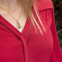Gold Plated Family Birthstone Pendulum Necklace, thumbnail 1 of 12