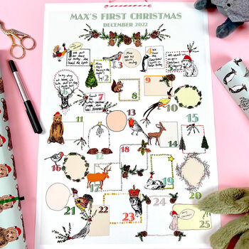 Keepsake Personalised Baby's First Advent Calendar, 2 of 6