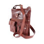 Amy Leather Cross Body Messenger Bag With Pockets, thumbnail 3 of 7