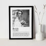 Personalised Bride Print, Gift For Bride, thumbnail 2 of 6