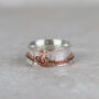 Sterling Silver And Copper Love Knot Spinner Ring, thumbnail 1 of 4